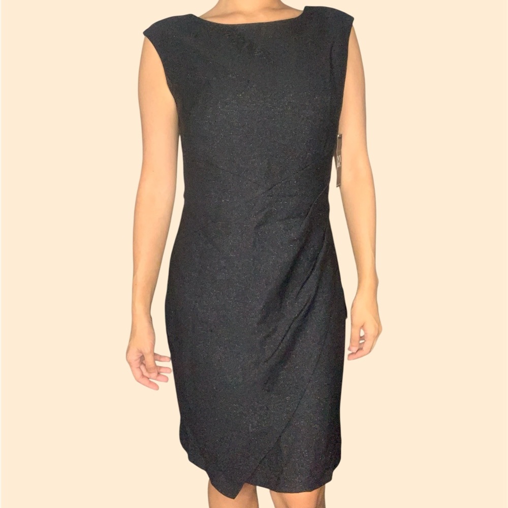 NWT New York & Company Black Midi Dress Size 2 Business Casual Office Siren - Picture 2 of 6